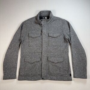 Relwen Midweight Fleece Full Zip Jacket Men's L Heathered Gray Polyester Pockets